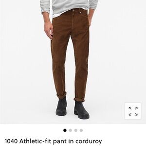 J. Crew 1040 Athletic Pants Mens Brown Corduroy